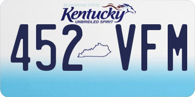 KY license plate 452VFM