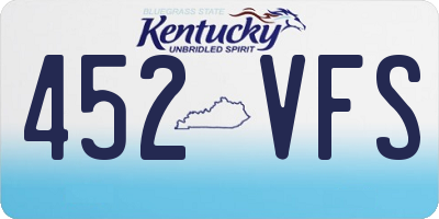 KY license plate 452VFS