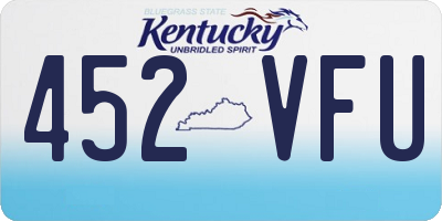 KY license plate 452VFU