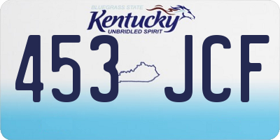 KY license plate 453JCF