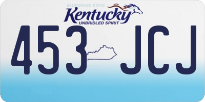 KY license plate 453JCJ