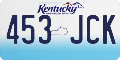 KY license plate 453JCK