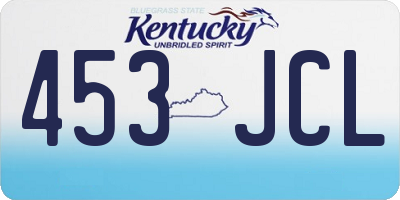 KY license plate 453JCL