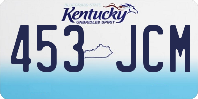 KY license plate 453JCM