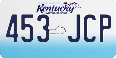 KY license plate 453JCP