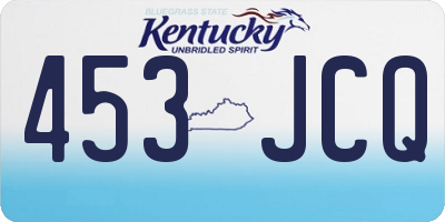 KY license plate 453JCQ