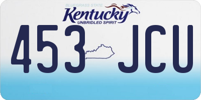 KY license plate 453JCU