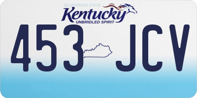 KY license plate 453JCV