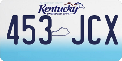 KY license plate 453JCX