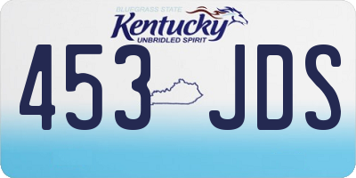 KY license plate 453JDS