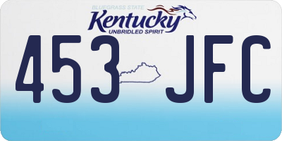 KY license plate 453JFC