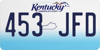KY license plate 453JFD