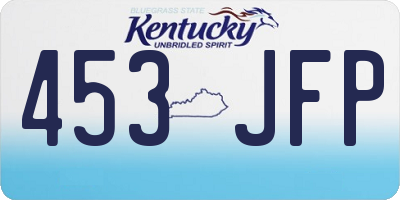 KY license plate 453JFP