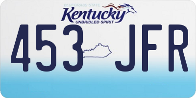 KY license plate 453JFR