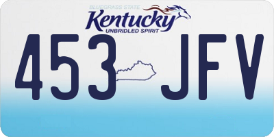 KY license plate 453JFV