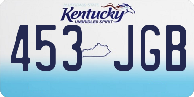 KY license plate 453JGB