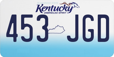 KY license plate 453JGD