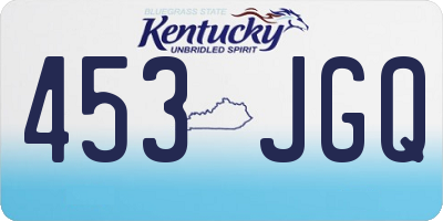 KY license plate 453JGQ