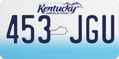 KY license plate 453JGU