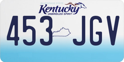 KY license plate 453JGV