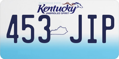 KY license plate 453JIP
