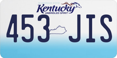 KY license plate 453JIS