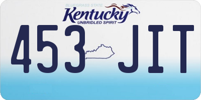 KY license plate 453JIT