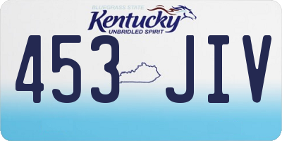 KY license plate 453JIV
