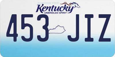 KY license plate 453JIZ
