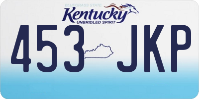 KY license plate 453JKP