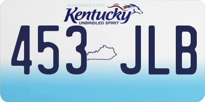 KY license plate 453JLB