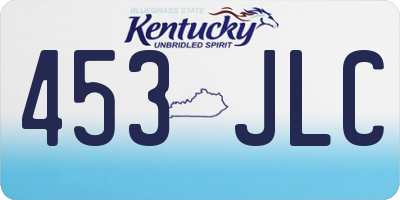 KY license plate 453JLC
