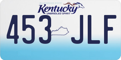 KY license plate 453JLF