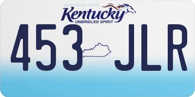 KY license plate 453JLR