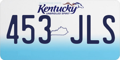 KY license plate 453JLS