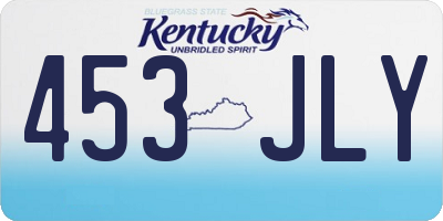 KY license plate 453JLY