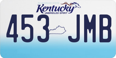 KY license plate 453JMB
