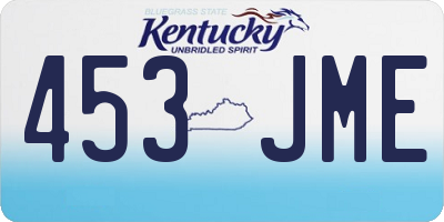KY license plate 453JME