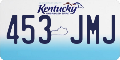 KY license plate 453JMJ