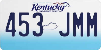 KY license plate 453JMM