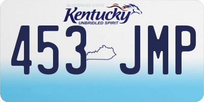 KY license plate 453JMP