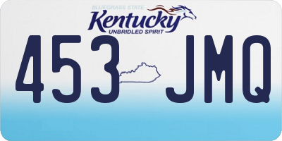 KY license plate 453JMQ