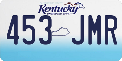KY license plate 453JMR