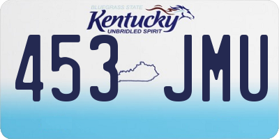 KY license plate 453JMU