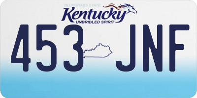KY license plate 453JNF