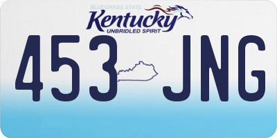 KY license plate 453JNG