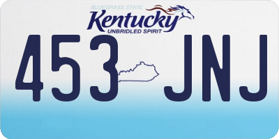 KY license plate 453JNJ