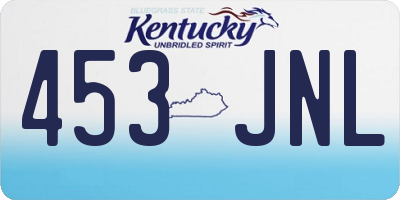 KY license plate 453JNL