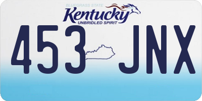 KY license plate 453JNX