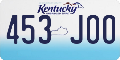 KY license plate 453JOO